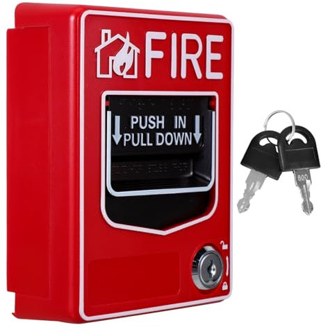 Tofficu Pulsante Allarme Antincendio Con Pulsante Emergenza e Ripristino Manuale Interruttore Arresto Emergenza Per Attivazione Rapida e Sicurezza