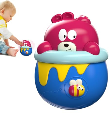 Wobbler Leksaker, Wobbler leksak, Wobble leksak sensorisk docka med , pedagogiska rulldockor belysning spel för spädbarn och småbarn