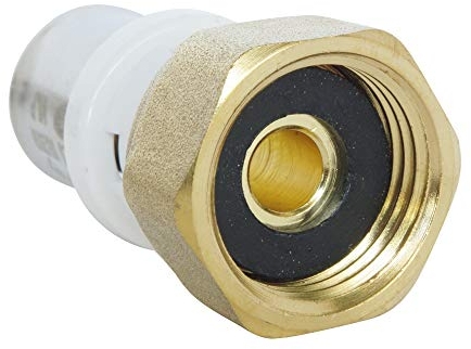 SOMATHERM FOR YOU, Raccord droit à sertir pour tube multicouche Ø20, écrou tournant F20/27, compatible avec profils U, H, TH, conforme norme NF 545, étanchéité sécurisée, facile à installer