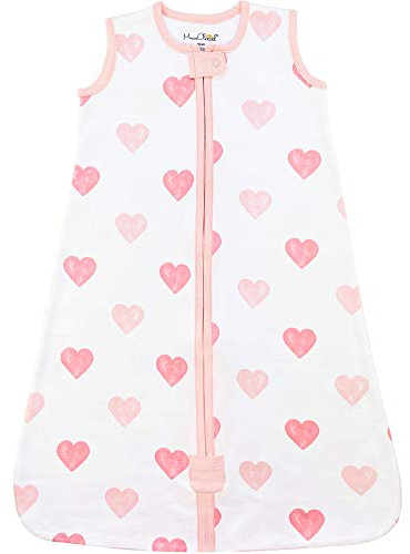 Gigoteuse Bébé en Coton Biologique, Couverture Portable Toutes Saisons, Gigoteuse 1,0 TOG avec Fermeture à Glissière Bidirectionnelle pour Garçon Fille Nourrisson Nouveau-né Enfant, S (0-6 mois)