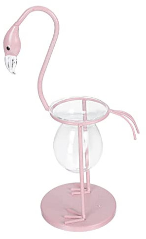 Amosfun Tierische Vase Anlage Terrarium Mit Metall Stand Flamingo Hydrokultur Beh?lter Hydrokultur Vase Büro Hause Ornamente Container Für Wasserkulturanlage Wasser Anlage Hydroponische Glasflasche