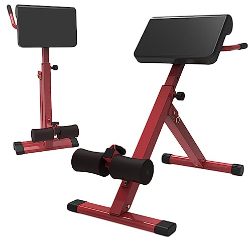 Ryggtränare romersk hyperextension-stol för hemmagym, hopfällbar romersk stol, träningsutrustning för nedre ryggen/magmuskler/skinkmuskler/45 graders höftförlängning (Colo