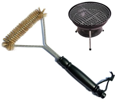 12 Zoll Grillbürste Dreiseitige,Dreieckige Grillbürste,Grill Reinigungsbürste,Grillreiniger Bürste Mit Messingborsten aus Edelstahl,für Grillrost,Gasgrill, Holzkohlegrill, Gusseisengrill