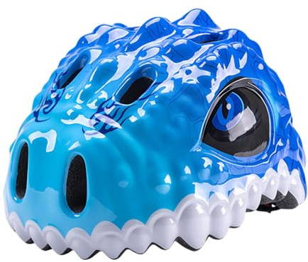 Ancsttu Casco da bicicletta per bambini, Casco da skateboard per bambini - Casco multisport Dinosaur Casco da bicicletta per ragazzi - Casco da bici per ragazzi Casco da scooter traspirante per