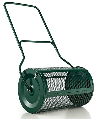 Esparcidor de turba, esparcidor de abono, esparcidor de césped y jardín, esparcidor de semillas, para césped, esparcidor de abono fertilizante para jardín, esparcidores de rodillos, esparcidor de se