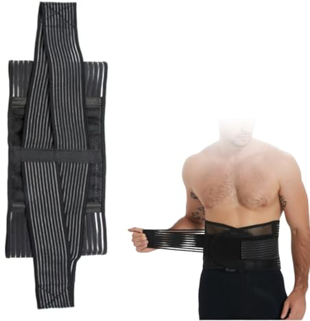 WUFKOP Faja Lumbar para Hombre y Mujer, Ajuste Perfecto y Alivio del Dolor para Hernia Discal y Lumbago, Ideal para Hombres y Mujeres en Trabajo, Deporte y Vida Diaria
