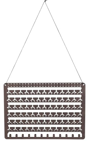 CONGARTENO Organizzatore da Parete per Orecchini e Gioielli in Legno Color caffè, Elegante e Facile Accesso, per Camere da Letto e Camerini