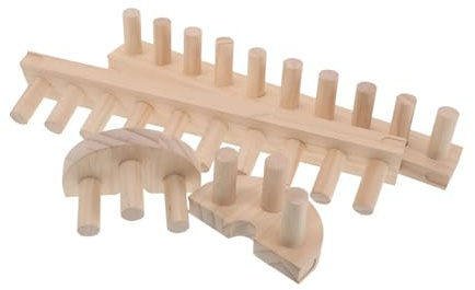 SEWOART Kit de Telar de Madera para Mantas - Marco para Tejer a Mano - Herramienta para Tejer con Cordón de Madera para Principiantes - Tabla para Mantas Diy para Sofás Y Fundas de Cama