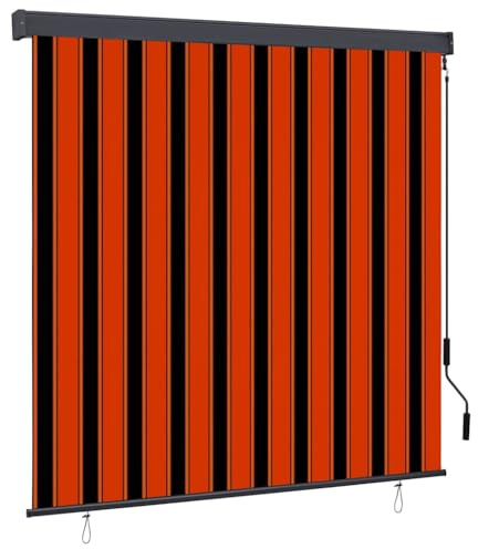 Sophrelle Tenda a Rullo con Tende Rigato Arancione e Marrone 180 x 250 cm Arancione,362086