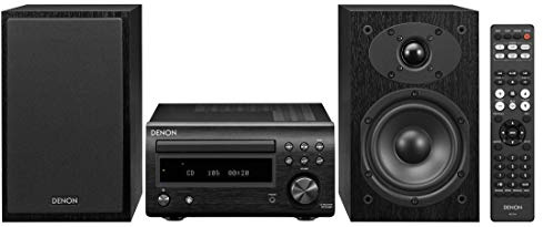 Denon D-M41 CD/FM Micro Desktop Stereo System w/Bluetooth (Renewed)