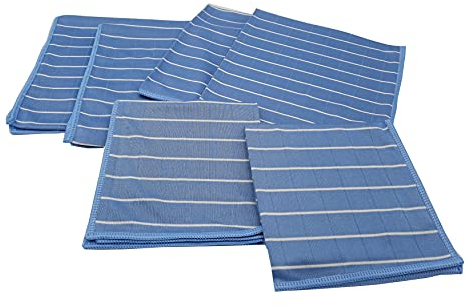 Aqua Laser Set di 6 panni in microfibra di bambù (blu)