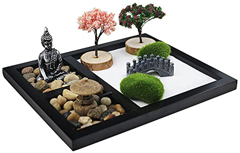 SUQ Jardin Miniatura Jardin Accesorios, Decoración de Jardín DIY Zen, Figuras de Jardín Resina, Figuras de Jardín Caseras, Miniaturas de Jardín de Mesa Zen, Decoraciones Sandbox, Regalo Creativo
