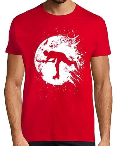 latostadora Camiseta Manga Corta Hockey Patines Luna para Hombre - Rojo XS - Ref. 2505127-P