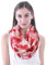 Lina & Lily Damen Loop Schal mit Herz-Muster (Weiß, Rot, Rosa)