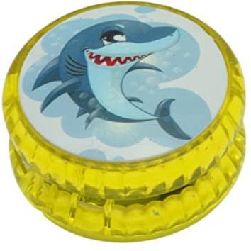 Yo-Yo Lumineux Jaune à Retour Automatique pour Enfants Débutants - Roulement Plastique Haute Vitesse, Divertissement, Boucle, String Tricks, Party Favors pour Adultes, Garçons, Filles - 5,5 cm