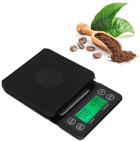 Bilancia Per Caffè con Timer, Bilancia Per Caffè Digitale Ad Alta Precisione Versare Sopra La Bilancia Per Caffè Espresso con Display LCD Per La Cottura di Alimenti Per Caffè Bilancia da Forno