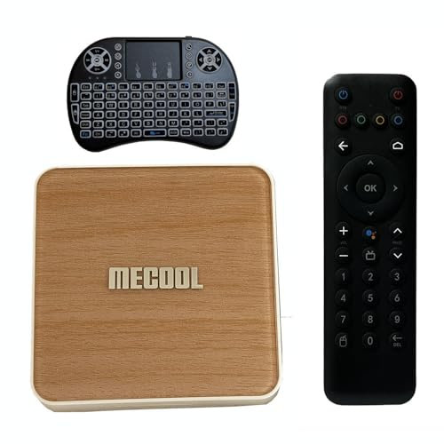 Caja de TV Android 10.0, KM6 Deluxe ATV Amlogic S905X4 4GB RAM 64GB ROM Compatible con 2.4G/5G WiFi 6 1000M LAN BT4.2 USB 3.0 AV1, H.265, 4K HDR Box con Teclado i8 (versión en inglés)