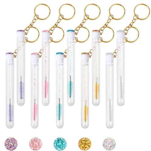 Qianyu 10 Stück Einweg Wimpernbürste Einweg Kosmetik Pinsel Mascara Bürstchen für Wimpern und Augenbrauen Beauty-Salon und Hausgebrauch