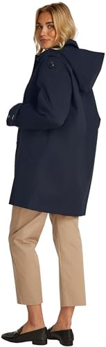 Tommy Hilfiger Damen Parka Cotton Hood Trenchcoat, Blau (Desert Sky), 42