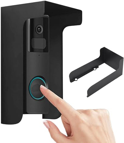 Ring Doorbell Protector - Waterproof Rain Shield Cover, Anti-Glare Housing | Windproof Steel Guard Panel for Weather Blocking, Visual Doorbell Frame Hood Mount Enclosure Topper Plate Attachment