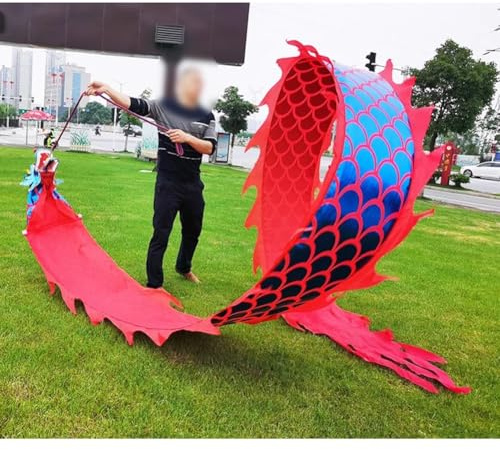 Drakband Poi Streamer med 3D-huvud – jongleringsset för nybörjare, festivaluppträdande, fitnessleksaker