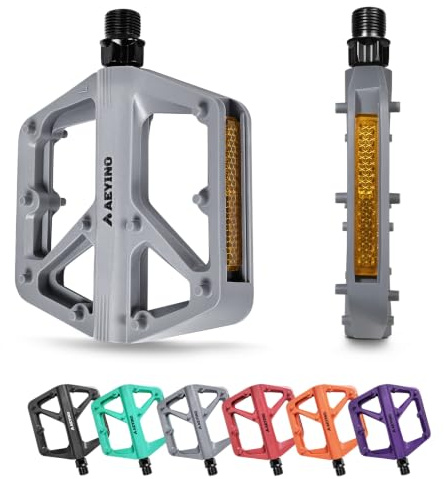 AEYINO Nylon Flat Bike Pedals - 9/16 Large Platform