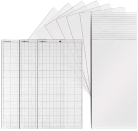 Fafeicy Skärmatta Set, Genomskinliga Polyesterstencilark med Skärmatta med Standardgrepp, 20 Ark Plus 3 Mattor, 12 X 12 för Hantverksskärmaskin och Gör-det-själv-projekt (12x24)