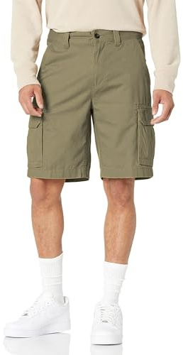 Amazon Essentials Pantalones Cortos Cargo de Corte Clásico de 25cm (Disponibles en Tallas Grandes y para Personas Altas) Hombre, Marrón Caqui, 38W