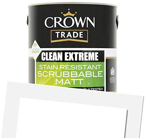 Crown Trade Clean Extreme Stain Resistant Scrubbable Matt 5 Litre