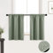 Salbeigrüne Küchenvorhänge, 91.4 cm Länge, Sets von 2 Paneelen, Verdunkelungsvorhänge für Schlafzimmer, wasserdichter Stoff, Boho-Wohnmobil-Jalousien/kleiner Fensterschatten/Abdeckungen/Café