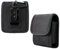 Belt Pouch for Galaxy Z Flip Phone Black Nylon Pouch Mobile Phone Holster with Belt Loop + Metal Clip + Magnetic Closure for Samsung Galaxy Z Flip 5G/Z Flip 3 5G, Motorola Razr 2019/ Razr 5G