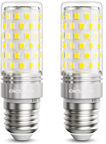 DiCUNO E27 LED Mais Glühbirne 10W, 6000K Kaltweiß, ersetzt 130W Glühbirne, 1400lm, E27 LED Lampe, CRI 82, 360° Abstrahlwinkel, Kein Flackern, Nicht dimmbar, 230V, 2er Pack
