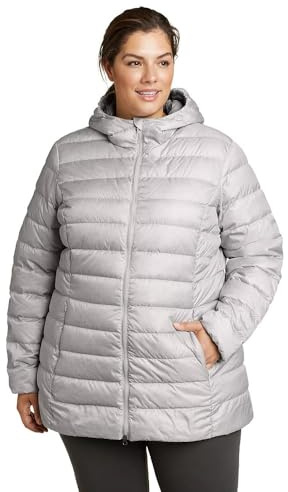 Eddie Bauer Women's CirrusLite Down Parka, Lt Gray, Large