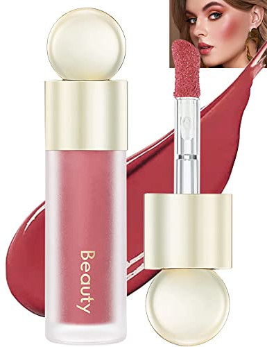 Velvet Matte Liquid Rouge Stick, Atmungsaktive Soft Blush Beauty Wand Dual Use für Wangen & Lippen, Langanhaltend Wasserdicht, Natürlich Make-up, Skin Tinted Blush, Geschenke für Frauen-05