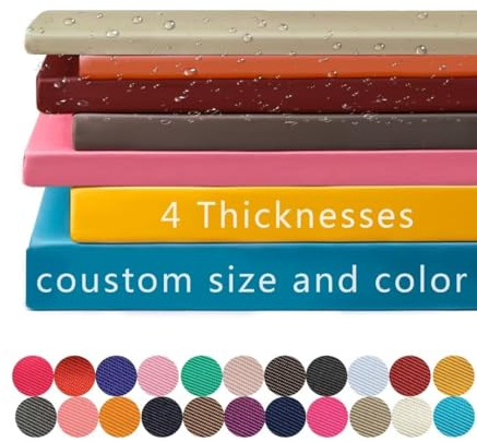 Tielag Sitzkissen Bank Benutzerdefinierte Größe, Bankauflage Outdoor, Bankkissen, Sitzbank Wasserdicht, Sitzpolster Sitzauflage Bank Sitzkissen Outdoor, Gartenbank Auflage Stuhlkissen Bankpolster