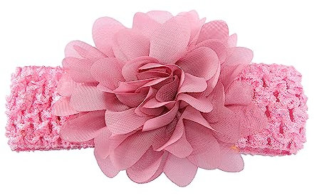 5 Stück Baby Haarband Kopfband Baby Schmuck Blumen Stirnband Babystirnband Mädchen Elastisches Stirnband Haarband Baby Taufe Neugeborene Mädchen Haarband Babyzubehör Haarschmuck,Altrosa