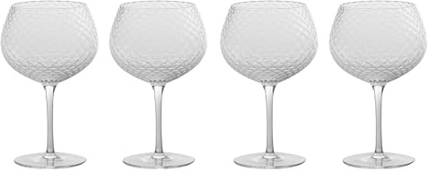 Zafferano Veneziano Mixology glas för cocktails, långa drycker, sprit, venetianskt mönster, kristallglas (ballong)