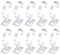 Anseom Acrylic Watch Stands, 10 Pieces Transparent Watch Display Stands, 8cm C-Shaped Plastic Watch Holders Bracelets Holders Clear Jewelry Stands for Home or Shop