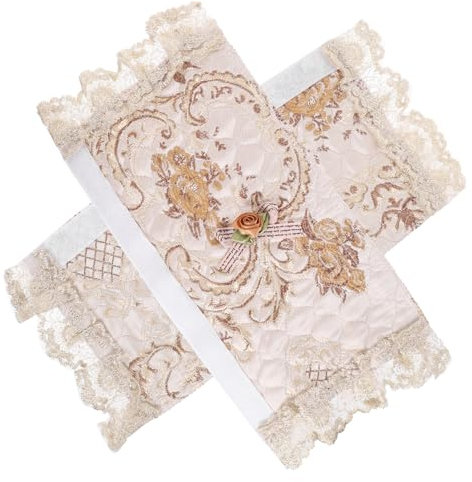 KICHOUSE Copri Maniglie Per Frigorifero Decorativo Pizzo, Protezione Per Maniglia Di Elettrodomestici Da Cucina, Lavabile e Riutilizzabile, Set Da, Colore Rosa, Comfort Termico Per Uso Domestico