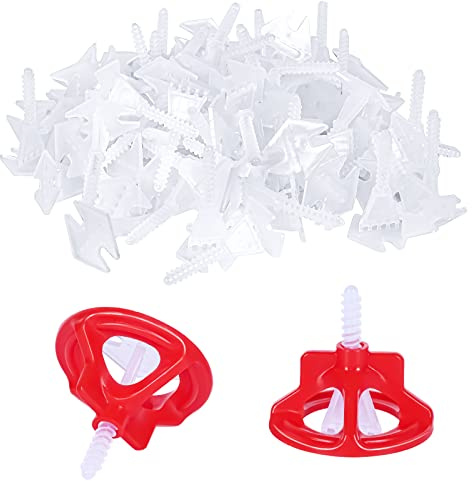 100 lock + 300 bas professionellt kakelutjämningssystemkit, anti-lossande mellanrum/vägg, badrumskakel – 1/8 tum precisionsjustering och injekteringsavståndsverktyg (3 mm (100 lock+300 bas)