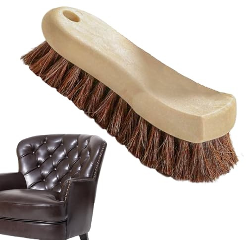 Cepillo de Crin de Caballo - Brossee de Limpieza de Cuero Crin de Caballo de Pelo Largo, Cepillos de Piel | Brossee Multifuncional de Pelo para Interior de Coche, Botas de Cuero