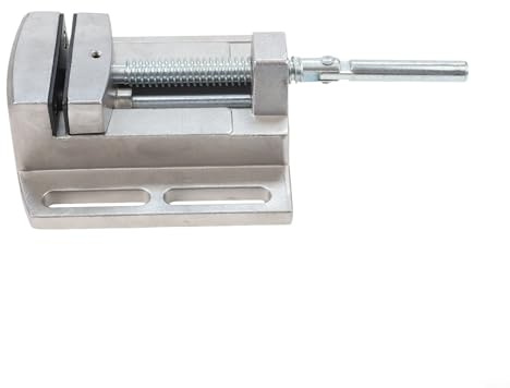 Aluminum Drill Press Vise 70mm Capacity Manual Metal Working Clamp for Mini Drill Chuck Multi Tool Clamping Device Silver Flat Jaw Pliers Drill Press Accessory Tool