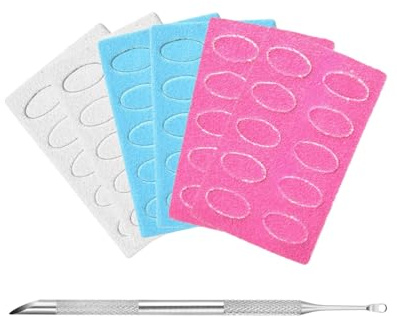 GRETY Empujador de Cutículas de Acero Inoxidable y Papel de Lija Autoadhesivo, Set de Manicura para Limpiar y Pulir Uñas, Herramienta Profesional