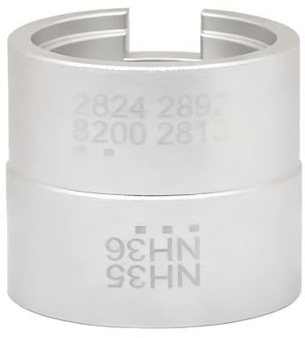 Klockrörelseshållare i aluminium – dubbelsidig fixare för klockreparation, klockmakarverktyg, rörelsefäste för professionell display verkstad bordsskåp, SILVER, Refer to description