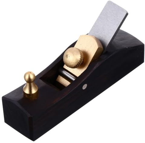 Rabot à Main pour Bois Mini, Semelle Plate, Noir, DIY | Poignée Ergonomique, Coins Arrondis, pour Débutants en Menuiserie, Outil de Coupe Artisanal