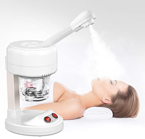 Holdfiturn Facial Steamer Mist Tabletop Face Steamer Hydrating Moisturizing Spray Machine Portable Beauty Salon Spa Humidifier Skin Cleaning Humidifier Sprayer for Household Women Face Spa