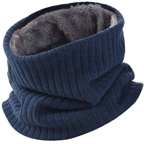 OOPOR Bufanda Invierno para Hombre Mujer - Calentador de Cuello de Polar Lana Calentar de Punto Bufanda Tubular Cuello Combina con chaquetas jersey y otras Ropa Esqui Moto Deportes