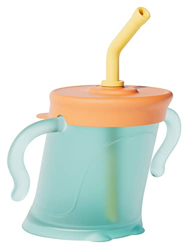 nohlerlife Trinklernbecher für Babymonate 6+, Einzigartiges Geneigtes Design mit Silikon Auslaufsichere Deckel, Baby Trinkbecher mit Griffen Kleinkinder Cup für Water Milk, Juice