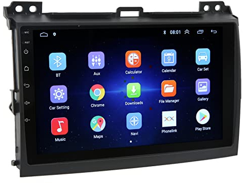 KIMISS Navegación GPS Estéreo para Automóvil, Reproductor Multimedia Estéreo para Automóvil con Pantalla Táctil Reemplazo del de Navegación GPS para Cruiser Prado 120 LC120