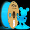 Eono Blue Glow in the Dark PLA, dunkel leuchtendes PLA-Filament 1,75 mm (+-0,03 mm), 2,2 lb für 3D-Drucker, phosphoreszierend, 1 kg leuchtendes PLA-Blau